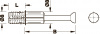 Hafele Болт Minifix C100N B34/8мм, упаковка - 100 штук,  262.09.302