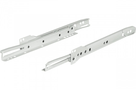 Роликовые направляющие Hafele Matrix runners S25 400 мм, белая RAL9003 423.37.233