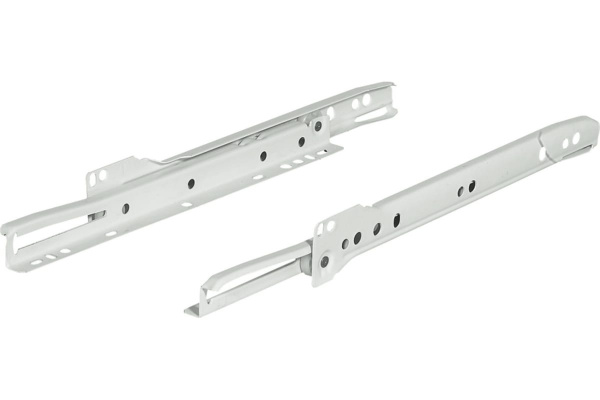 Роликовые направляющие Hafele Matrix runners S25 400 мм, белая RAL9003 423.37.233