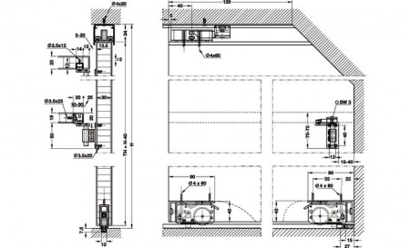 Комплект фурнитуры для раздвижных дверей EKU Divido 80 HSU-DS4
