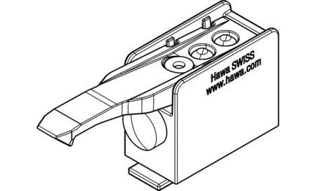 Фиксатор для Hawa Junior 80/GS/Z, с регулируемой удерживающей пружиной