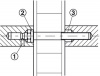 Крепеж для дверных ручек H/prw. 53-57mm