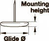Мебельный подпятник   D=20mm   h=3,5mm  никелир