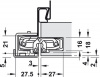 Петля скрытая  TE 340 3D N бронза SW174 