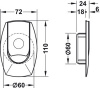 Hafele кабель канал, черный 109x73мм 631.35.350
